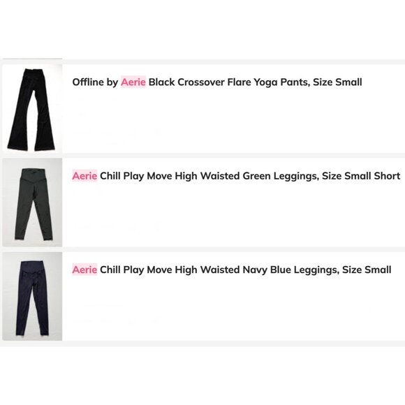 Aerie & Offline By Aerie Reseller Bundle — 15 Preowned Leggings & Other Items - Picture 4 of 5